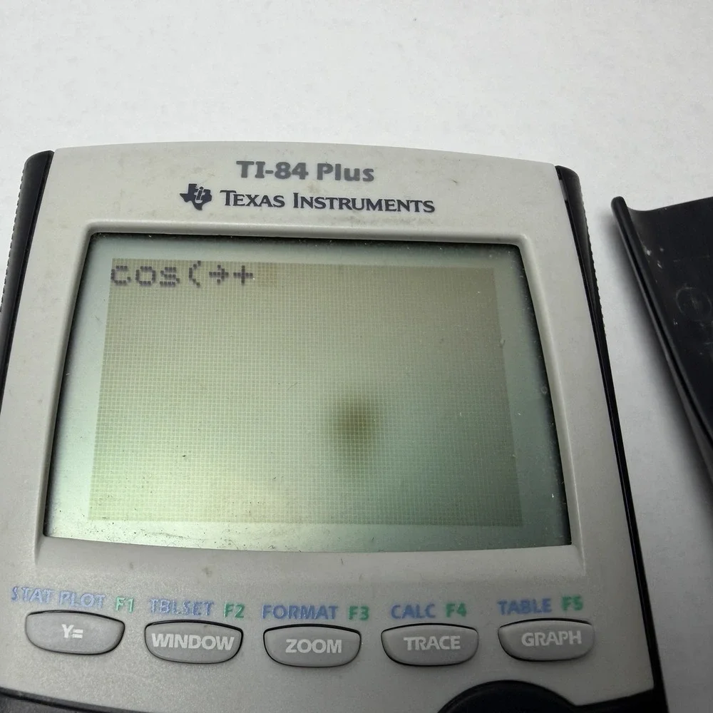 Texas Instruments TI-84 Plus Graphing Calculator Black With Cover Tested Working